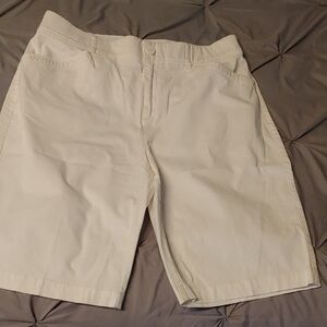 Christopher & Banks Cream Bermuda Shorts